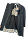 Burberry London Size 12 Black & Tan Polyester Wool Lining nova check lining Coat Black & Tan / 12