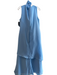 Lavetir Size 16W Sky Blue Polyester Sleeveless Back Zip Round Neck Tiered Gown Sky Blue / 16W