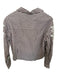 Theo Size S Brown & White Cotton Long Sleeve Striped Lace Detail Button Down Top Brown & White / S