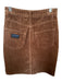 Ganni Size 34 Brown Corduroy High Waist Pencil Skirt Brown / 34