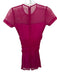 Amanda Uprichard Size XS Magenta Polyester Short Sleeve Gathered Side Mini Dress Magenta / XS