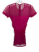 Amanda Uprichard Size XS Magenta Polyester Short Sleeve Gathered Side Mini Dress Magenta / XS