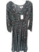 XiRENA Size S gray & green Cotton & Silk Long Balloon Sleeve Botanical Dress gray & green / S