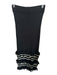 Kivari Size S Black & White Cotton Elastic Waist Ruffles Knit Midi Skirt Black & White / S
