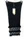 Kivari Size S Black & White Cotton Elastic Waist Ruffles Knit Midi Skirt Black & White / S