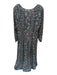 XiRENA Size M gray & green Cotton & Silk Long Balloon Sleeve Botanical Dress gray & green / M