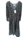 XiRENA Size M gray & green Cotton & Silk Long Balloon Sleeve Botanical Dress gray & green / M