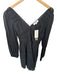 Sea New York Size 4 Black Cotton Long Balloon Sleeve Lace Detail V Neck Dress Black / 4