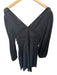 Sea New York Size 4 Black Cotton Long Balloon Sleeve Lace Detail V Neck Dress Black / 4
