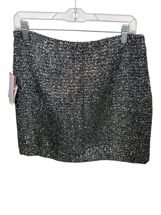 Never a Wallflower Size S Silver & Black Polyester Metallic Textured Skirt Silver & Black / S