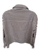 Theo Size XS Brown & White Cotton Long Sleeve Striped Lace Detail Top Brown & White / XS