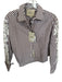 Theo Size XS Brown & White Cotton Long Sleeve Striped Lace Detail Top Brown & White / XS