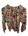 Love The Label Size L Teal & Maroon Cotton Long Balloon Sleeve Paisley Top Teal & Maroon / L