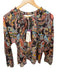 Love The Label Size L Teal & Maroon Cotton Long Balloon Sleeve Paisley Top Teal & Maroon / L