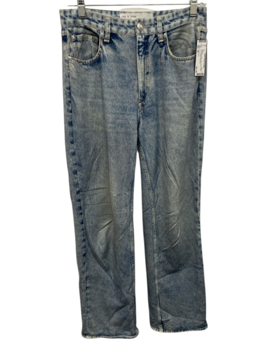 Rag & Bone Size 25 Acid Wash Cotton Zip & Button Denim Look Straight Pants Acid Wash / 25