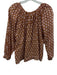 India Collection Emerson Fry Size S Orange, Red & White Cotton Leaves Top Orange, Red & White / S