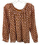 India Collection Emerson Fry Size S Orange, Red & White Cotton Leaves Top Orange, Red & White / S
