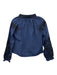 Julia Amory Size S Navy & Black Cotton Long Balloon Sleeve Slit V Neck Short Set Navy & Black / S