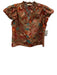 Ulla Johnson Size 4 Red, Peach & Orange Cotton Short Balloon Sleeve Top Red, Peach & Orange / 4