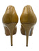 Jimmy Choo Shoe Size 36.5 Tan Patent Leather Peep Toe Platform Stiletto Pumps Tan / 36.5