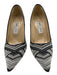 Jimmy Choo Shoe Size 36.5 Black & White Woven Patent Trim Pointed Toe Pumps Black & White / 36.5