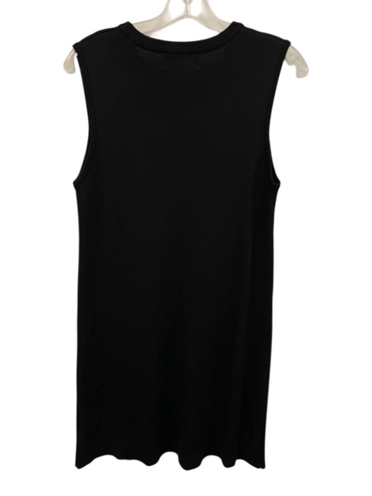 Pomander Place Size S Black & Gold Viscose & Nylon Rib Knit Sleeveless Dress Black & Gold / S