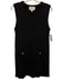 Pomander Place Size S Black & Gold Viscose & Nylon Rib Knit Sleeveless Dress Black & Gold / S