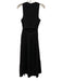 ME+EM Size 6 Black Cotton Sleeveless Shirred Top Wrinkled Dress Black / 6