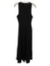 ME+EM Size 6 Black Cotton Sleeveless Shirred Top Wrinkled Dress Black / 6