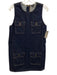 J. Crew Size S Dark Wash Cotton & Acetate Sleeveless Contrast Stitch Shift Dress Dark Wash / S