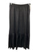 Nation Size S Black Viscose Elastic Waist Ruffle Hem Midi Skirt Black / S