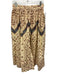 Ulla Johnson Size 4 Beige & Brown Cotton Printed Gathered Waist Midi Skirt Beige & Brown / 4
