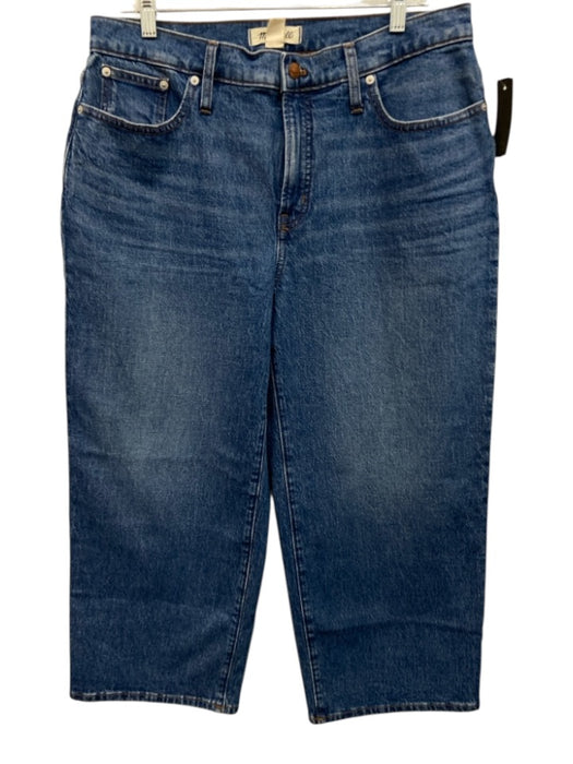 Madewell Size 31P Medium Wash Cotton Zip Fly Wide Leg Jeans Medium Wash / 31P