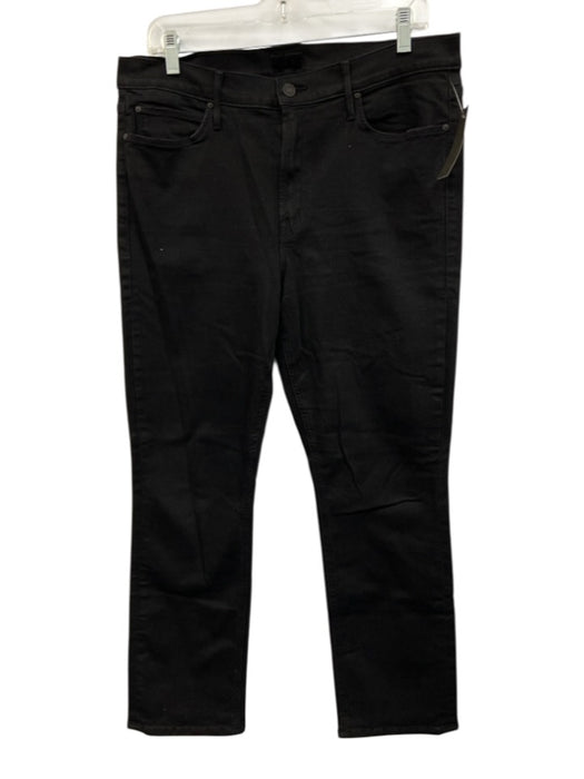 Mother Size 33 Black Cotton Zip Fly Mid Rise Jeans Black / 33