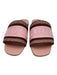 Gucci Shoe Size 38 Light Pink & Brown textile upper Logo Embossed Slide Sandals Light Pink & Brown / 38