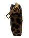 Kurt Geiger Brown Polyester Leopard Print Heart Shape Quilted Zip Close Bag Brown