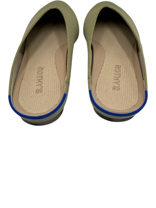 Rothy's Shoe Size 10.5 Matcha Green Synthetic Knit Pointed Toe Slip On Flats Matcha Green / 10.5