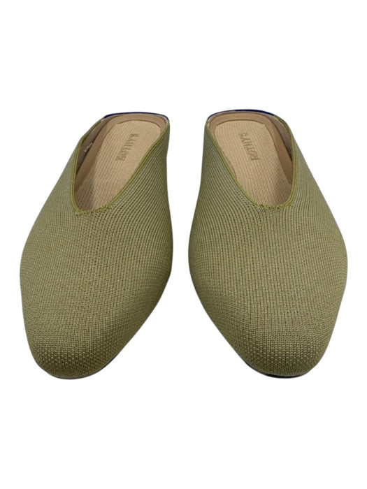 Rothy's Shoe Size 10.5 Matcha Green Synthetic Knit Pointed Toe Slip On Flats Matcha Green / 10.5