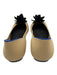 Rothy's Shoe Size 10 Beige & Black Synthetic Knit Floral Applique Slip On Flats Beige & Black / 10