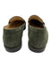 J. McLaughlin Shoe Size 11 Dark Olive Green Nubuck Leather Low Heel Loafers Dark Olive Green / 11