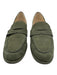 J. McLaughlin Shoe Size 11 Dark Olive Green Nubuck Leather Low Heel Loafers Dark Olive Green / 11