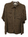 Dissh Size 6/8 Black & Beige Viscose Elastic Drawstring Waist Button Up Pant Set Black & Beige / 6/8