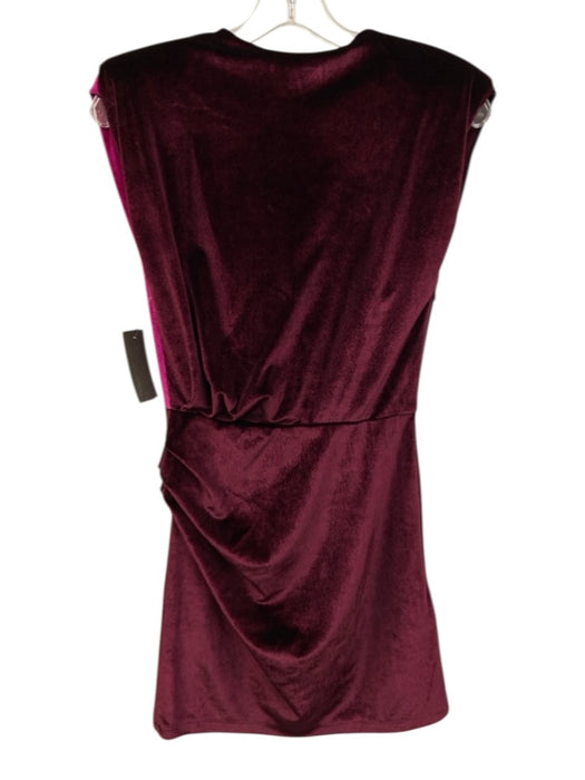 Ronny Kobo Size S Red & Pink Polyester Velvet Sleeveless V Neck Mini Dress Red & Pink / S