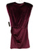 Ronny Kobo Size S Red & Pink Polyester Velvet Sleeveless V Neck Mini Dress Red & Pink / S