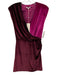 Ronny Kobo Size S Red & Pink Polyester Velvet Sleeveless V Neck Mini Dress Red & Pink / S