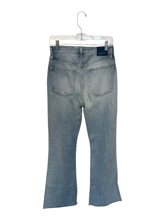 Etica Size 26 Light Wash Cotton Flare High Rise Raw Hem rip and holes Jeans Light Wash / 26