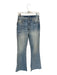 Etica Size 26 Light Wash Cotton Flare High Rise Raw Hem rip and holes Jeans Light Wash / 26