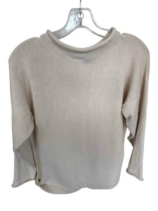 Size M Cream & Red Cotton Roll Neck UGA Long Sleeve Knit Sweater Cream & Red / M