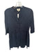Tuckernuck Size XS Navy Cotton Long Sleeve Buttons Pleat Detail Dress Navy / XS