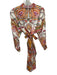 Antonio Melani Size 6 Orange & Multi Polyester Long Sleeve Paisley Dress Orange & Multi / 6